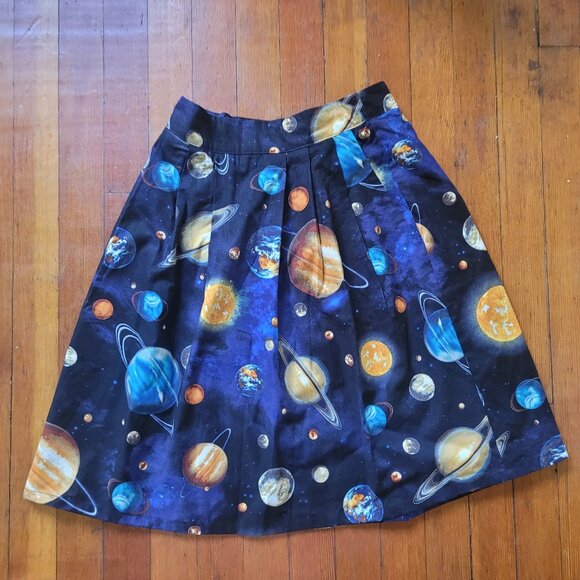Space-Print Cotton Birds of North America Skirt, sz 2 - Picture 3 of 11